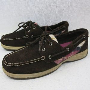 Sperry Top-Sider Brown Suede Leather Deck Boat Women's Casual Footwear Shoe 8.5